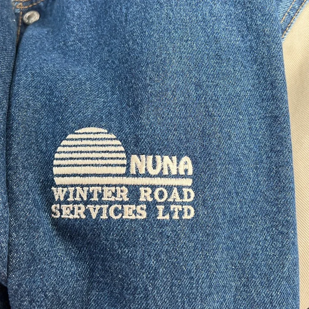 Vintage Denim Bomber Varsity Trucker Sherpa Lined Oversized Jean Jacket Coat - Picture 5 of 7